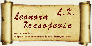 Leonora Kresojević vizit kartica